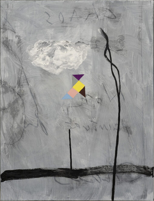Oiseau, chaos, 2023 Huile sur toile, 116 x 89 cm