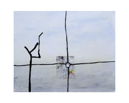 "Sans titre" collage, huile sur toile 2024